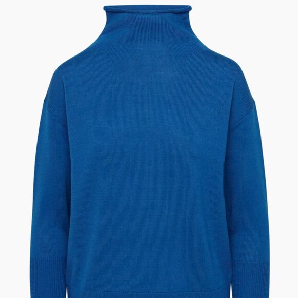 NWT Aritzia Wilfred Cyprie Sweater merino wool Ultramarine Blue (Medium) - Picture 1 of 4